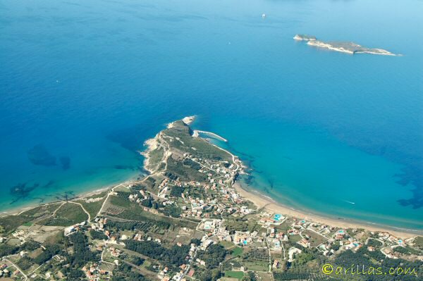Arillas on the left San stefano on the right